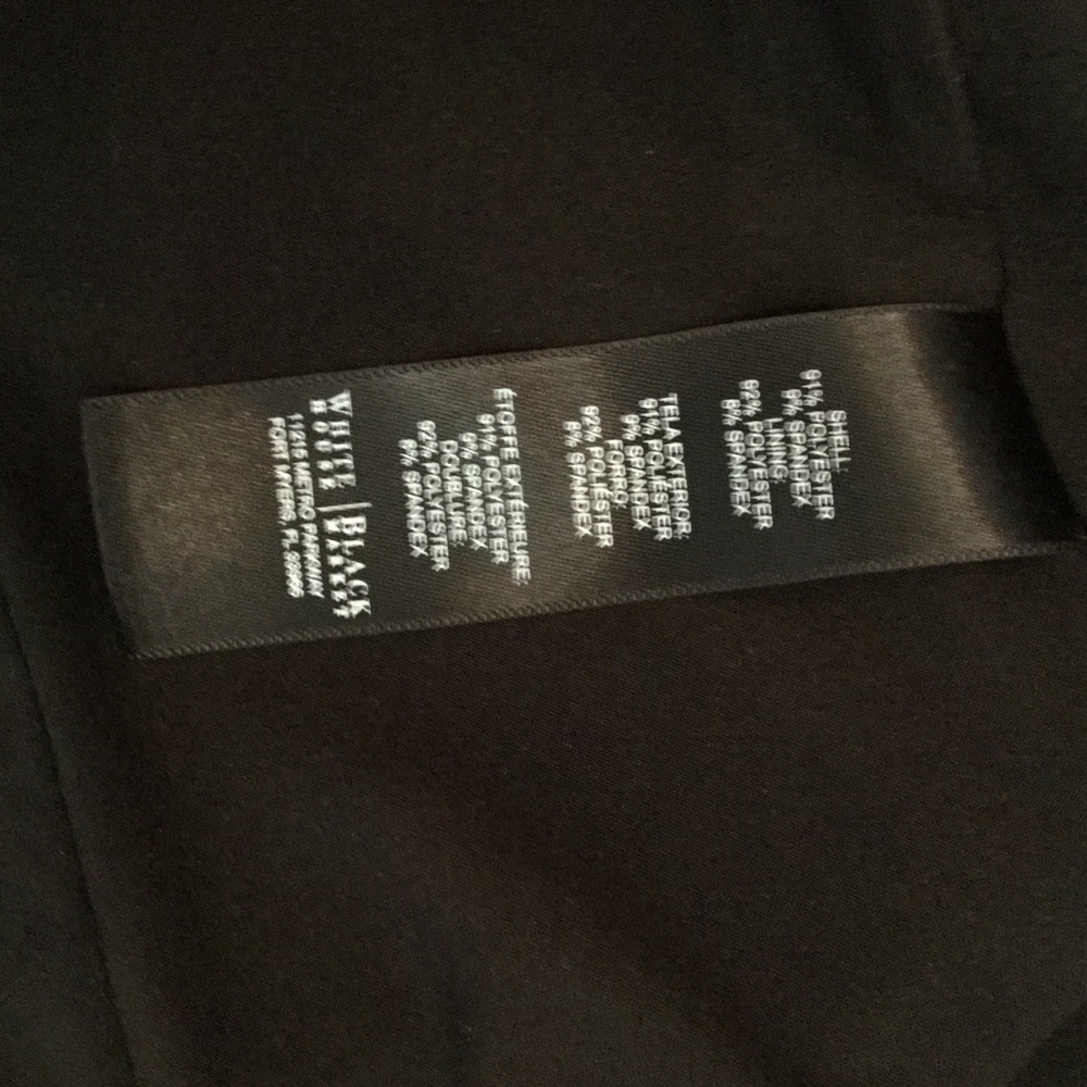 White House/Black Market Dress Size 4 Black/Teal/White - Picture 5 of 6